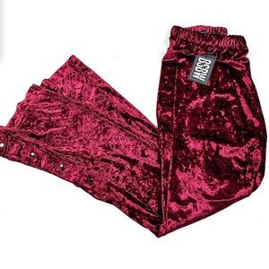 LP BSBW CRUSHED VELVET VERSATILE SNAP BUTTON PANTS